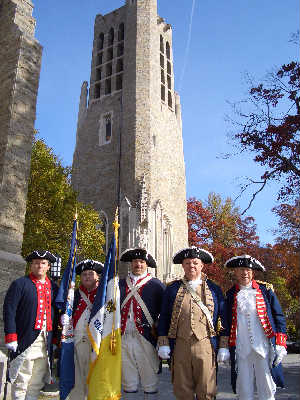The VASSAR Color Guard, commanded by Larry McKinley.